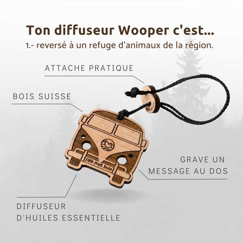 Diffuseur d'huiles essentielles en bois Time to explore