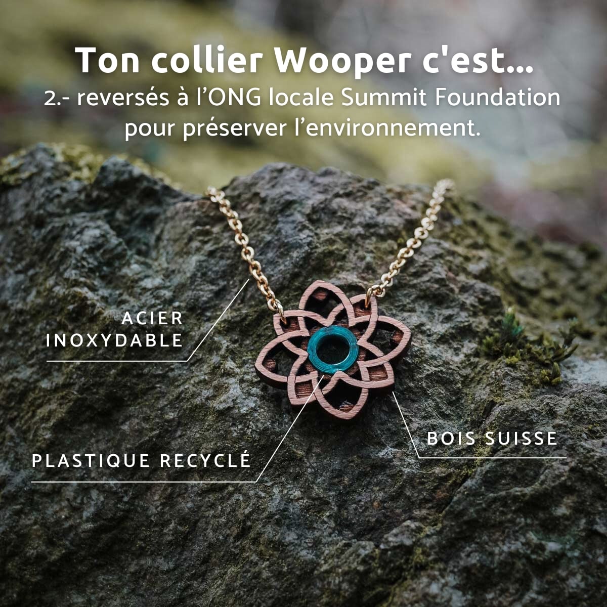 Collier en bois Primavera