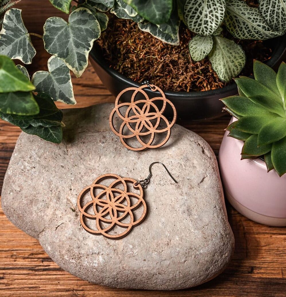 Boucles d'oreilles en bois Fiora