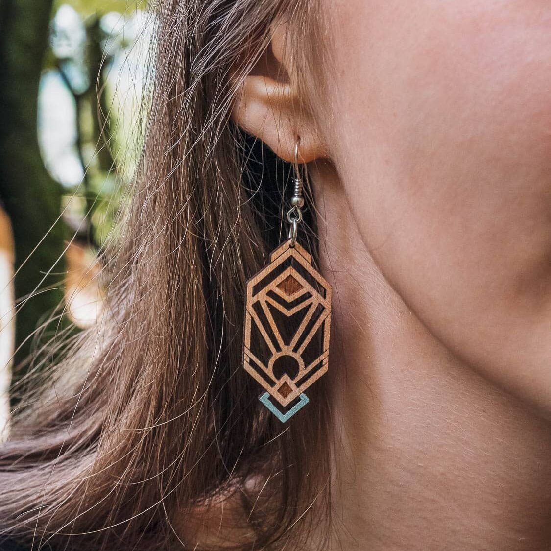 Boucles d'oreilles en bois Aurora