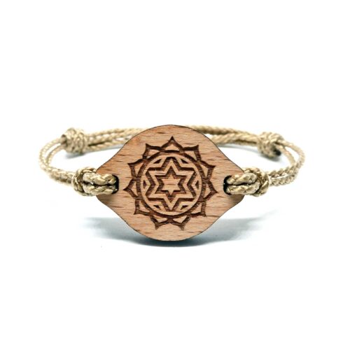 Bracelet en bois Chakra du cœur - Anahata