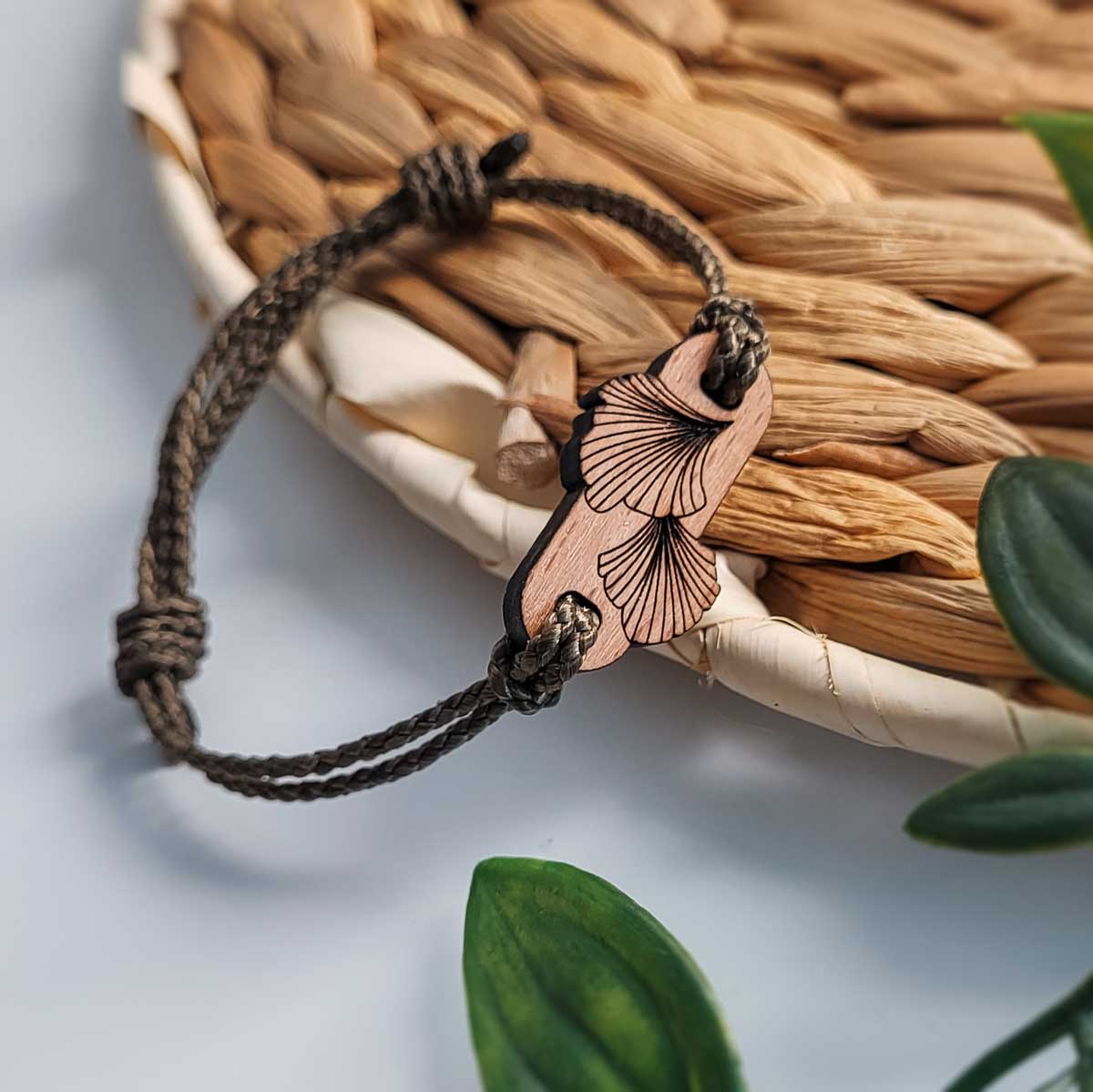Bracelet en bois Ginkgo