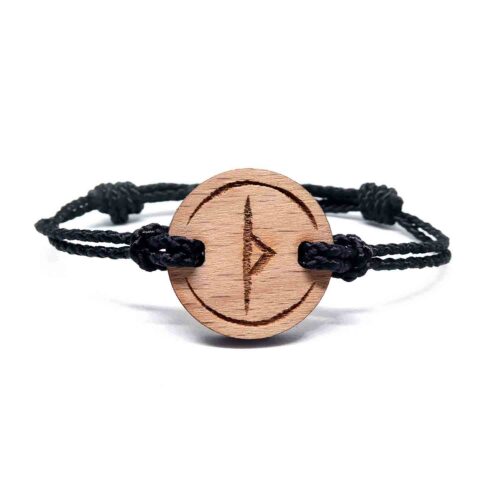 Bracelet en bois Vikings Thurisaz - Changement et défense