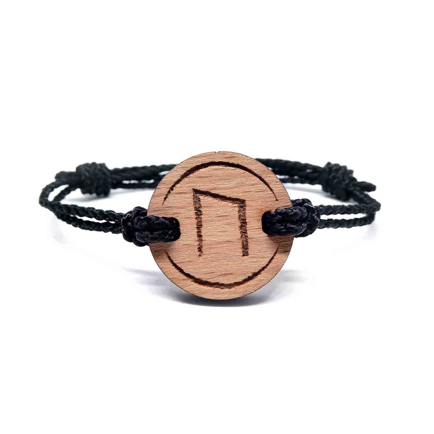 Bracelet en bois Vikings Uruz - Force, pouvoir et purification.