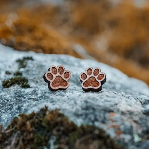 Clous d'oreilles en bois Patte
