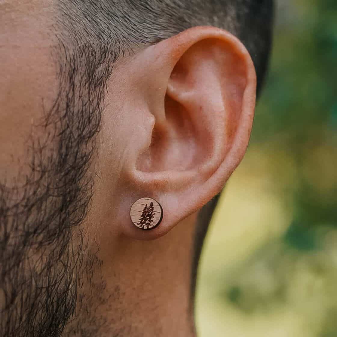 Clous d'oreilles en bois Pinver