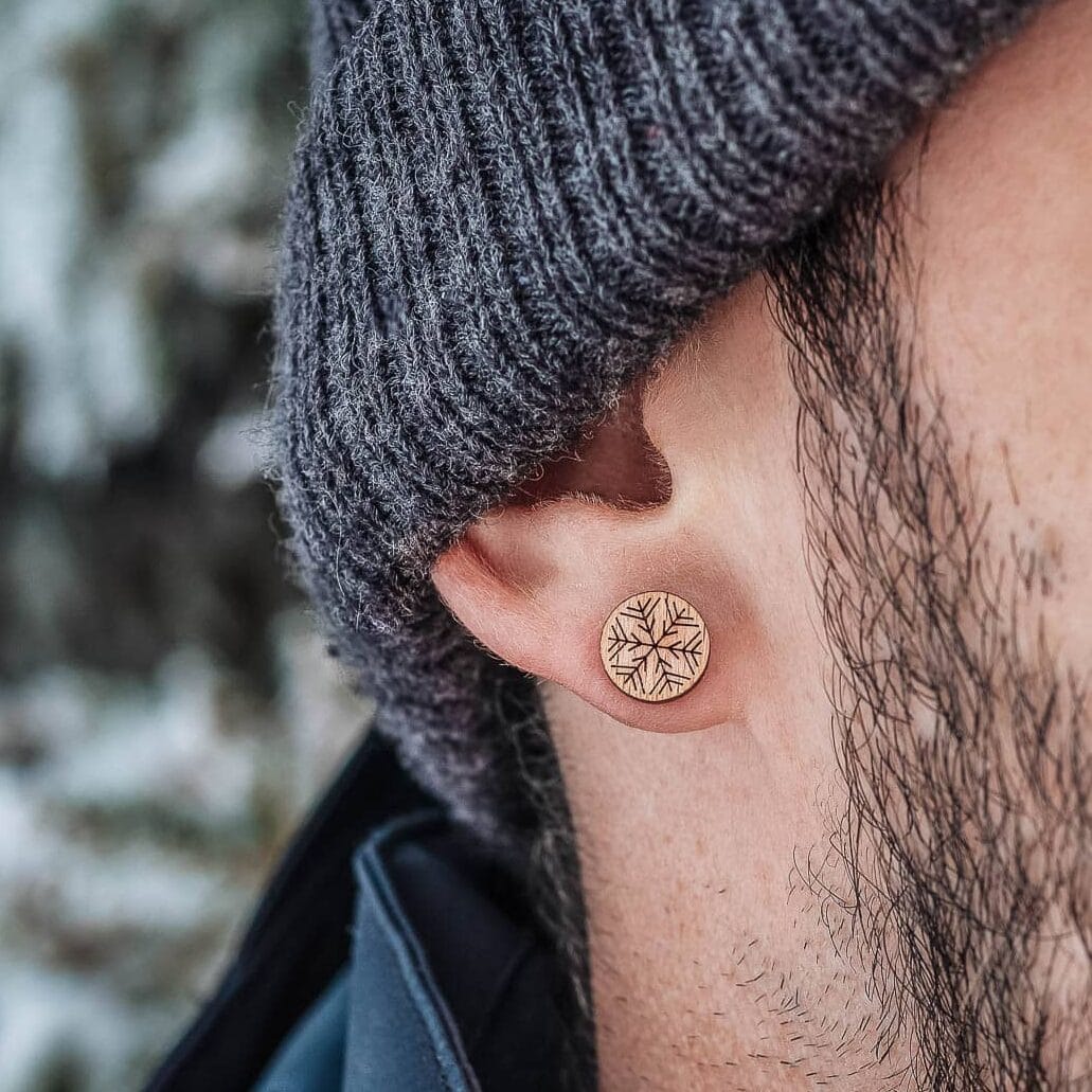 Clous d'oreilles en bois Qanuk