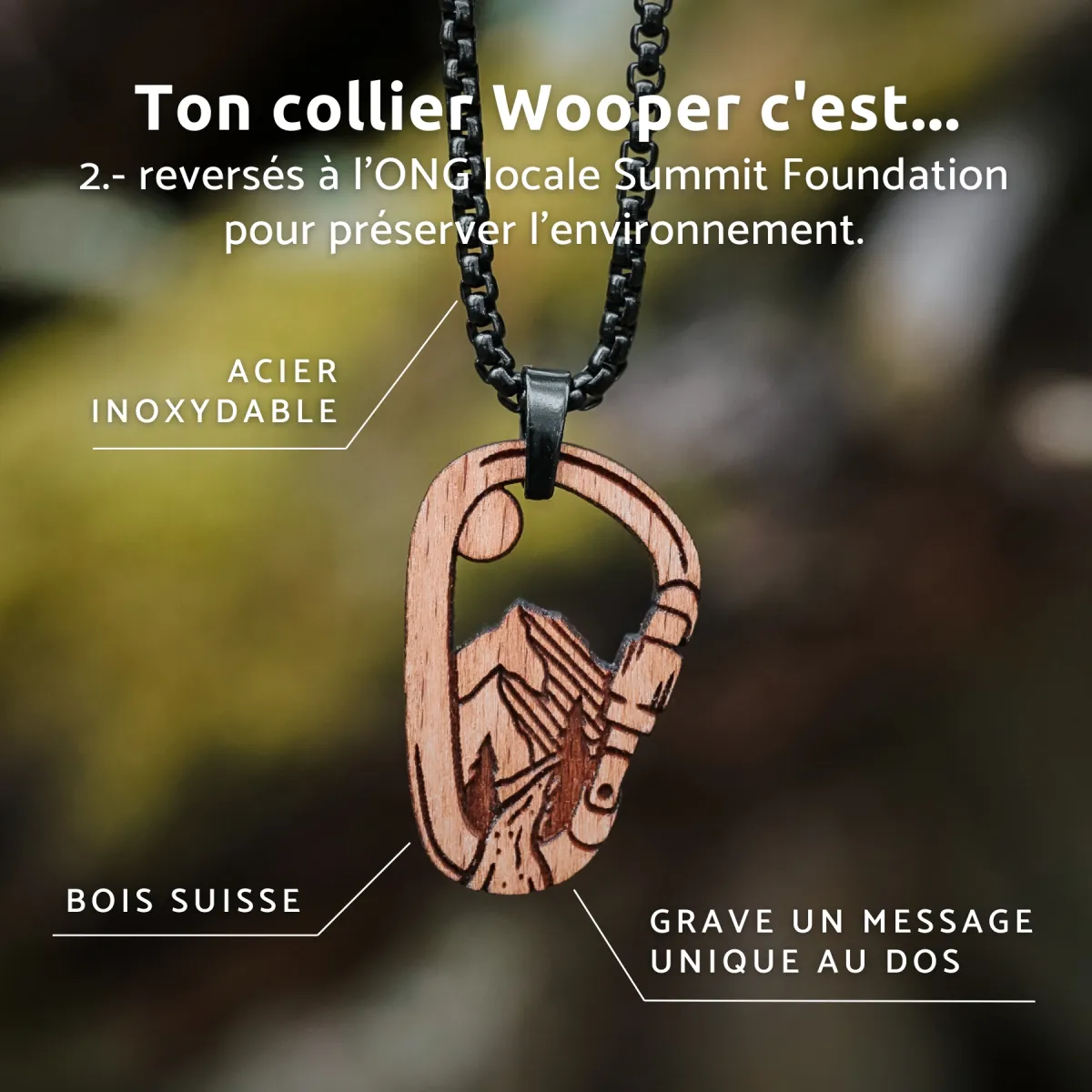 Collier en bois Wild Link